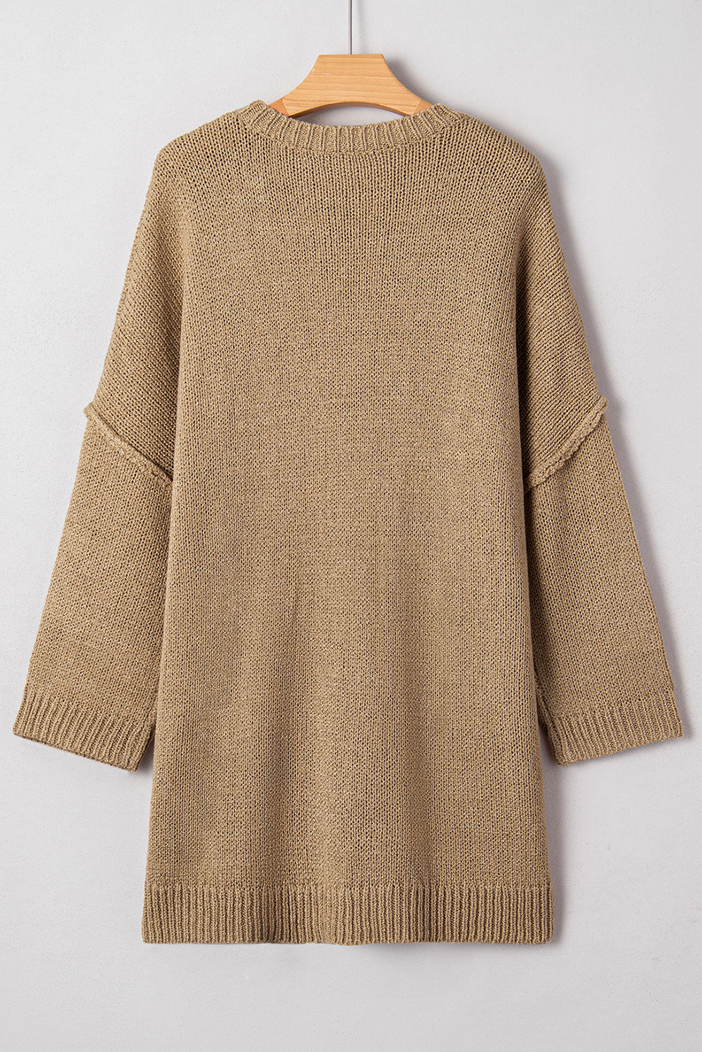 Khaki Oversize Slouchy Sweater Dress