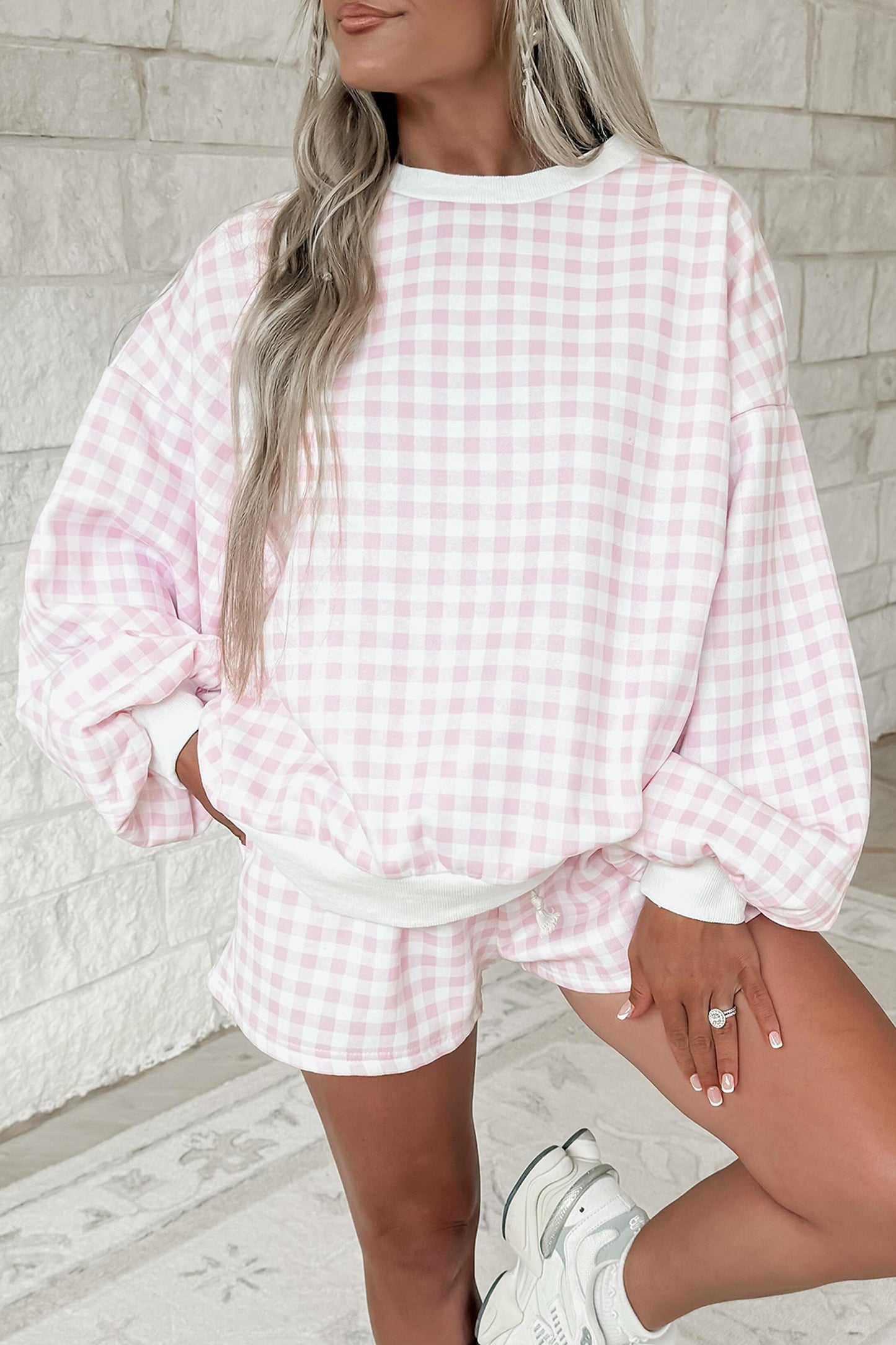 Gingham Shorts Set