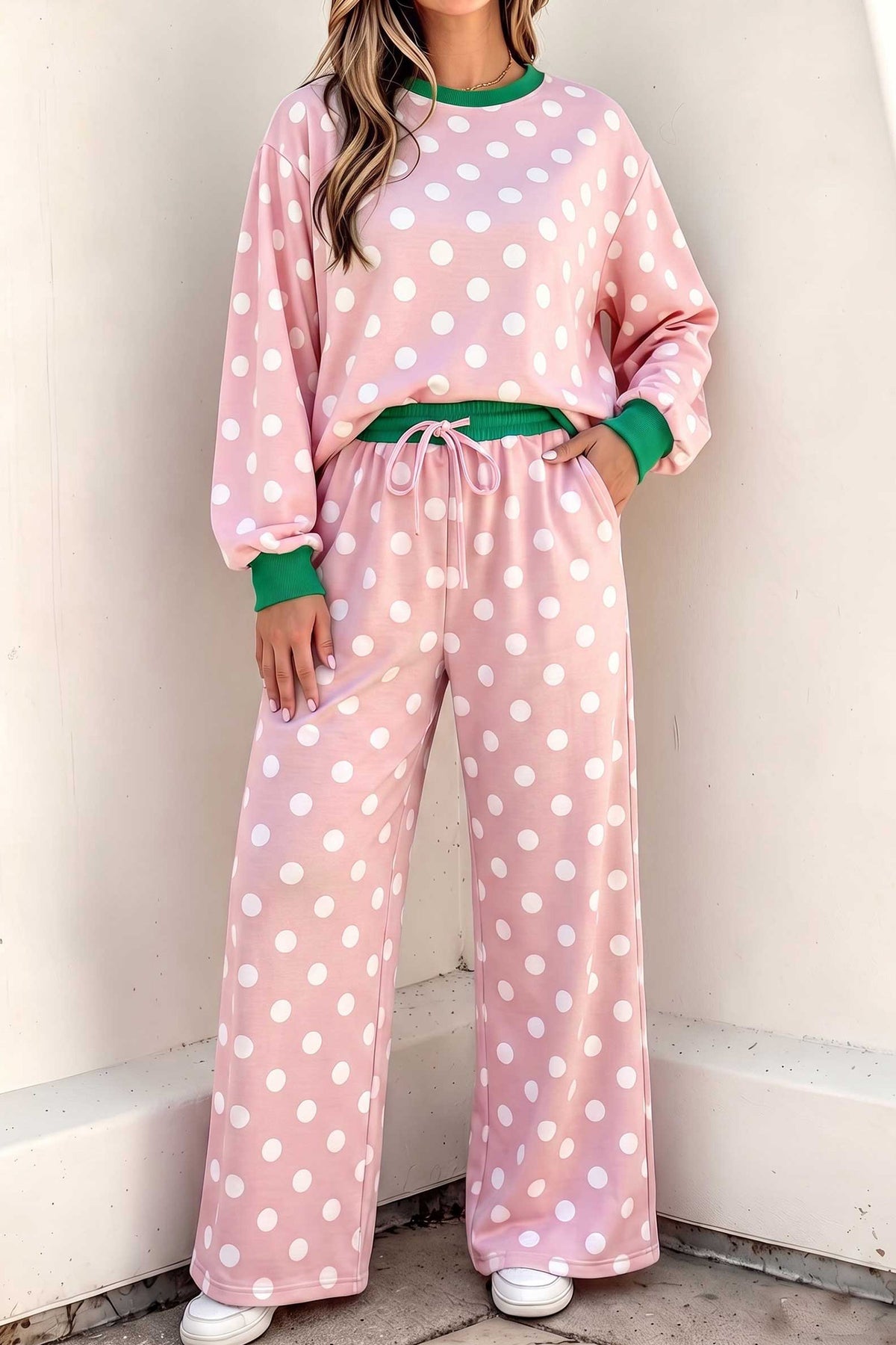 Polka Dot Pants Set