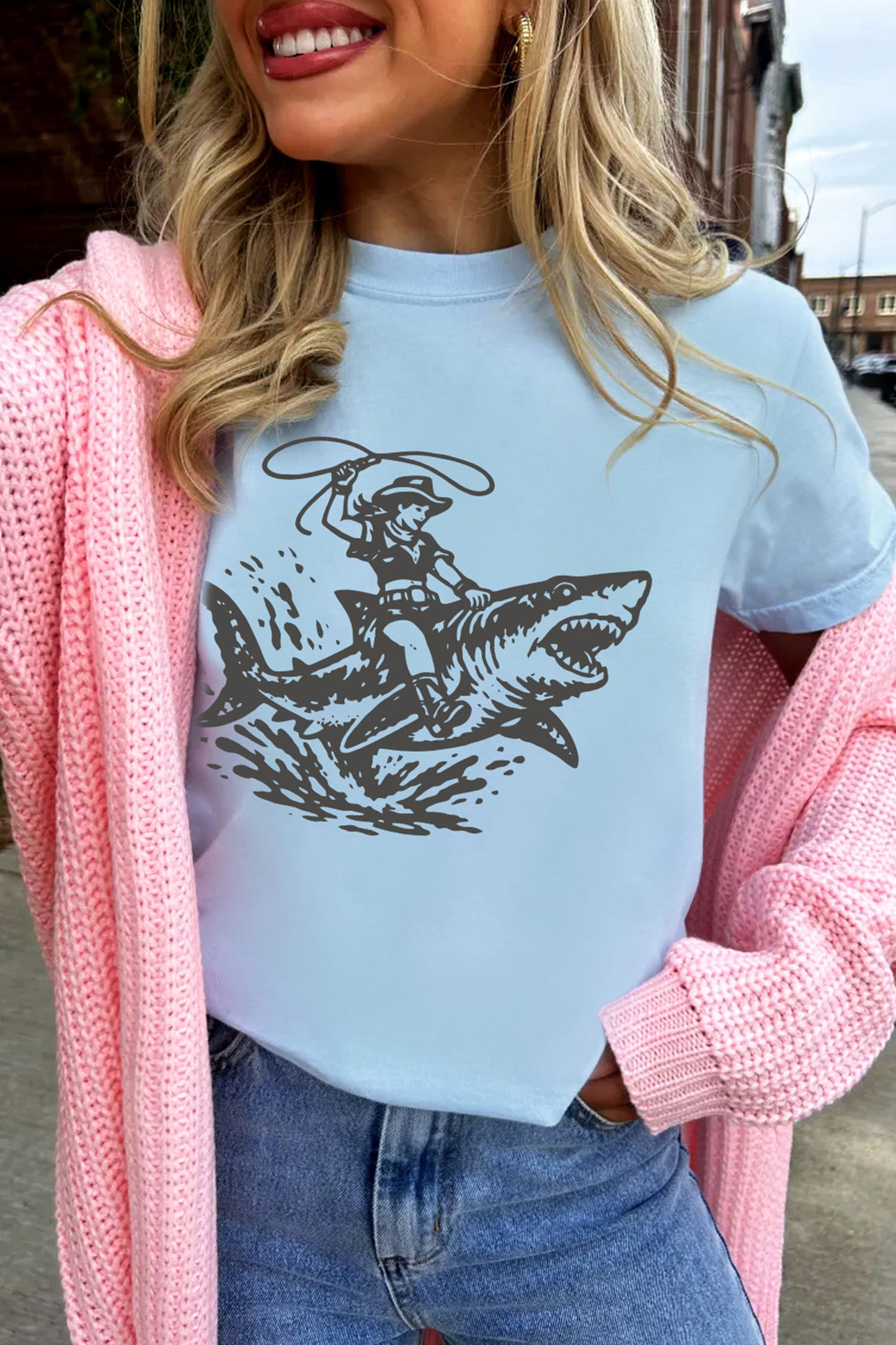 Shark Cowgirl T Shirt