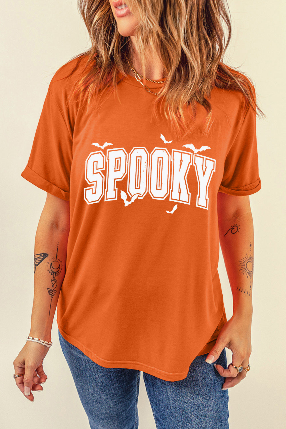 Orange SPOOKY Halloween T Shirt