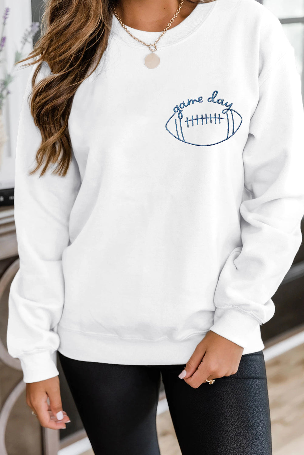Gameday Football Embroidered Sweatshirt