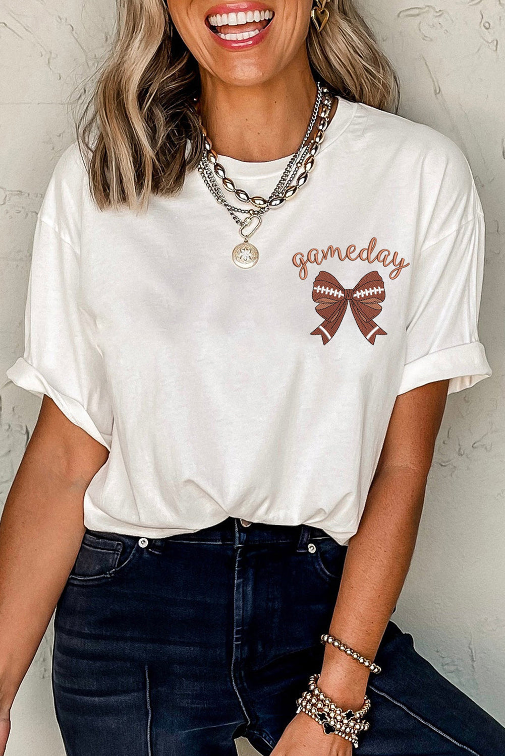 Gameday Bow Crewneck Tee