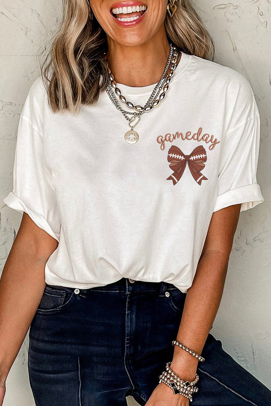 Gameday Bow Crewneck Tee