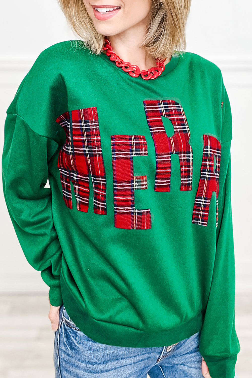 Plaid MERRY Christmas Sweatshirt