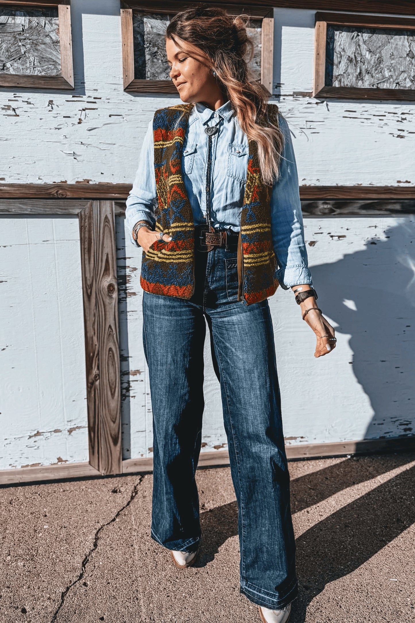 Western Print Vest