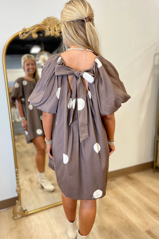 Brown Polka Dot Dress