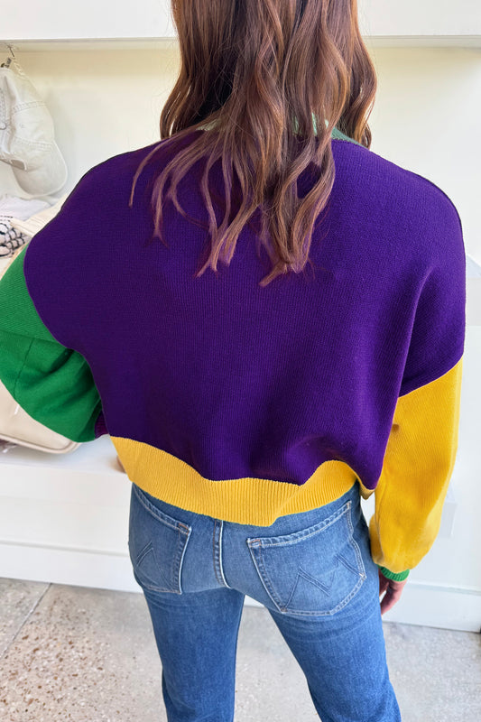 Mardi Gras Sweater
