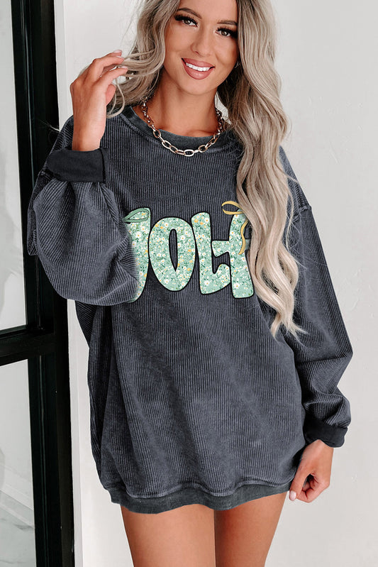 Golf Floral Letter Bow Sweatshirt