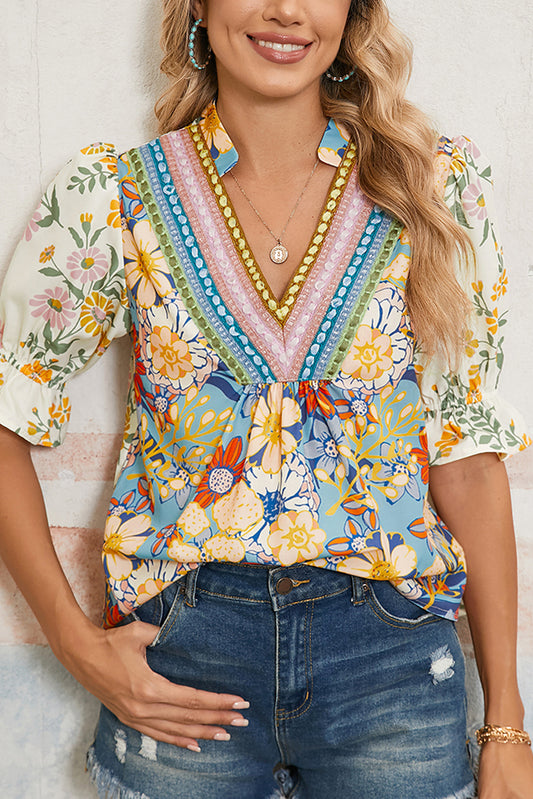 Boho Floral Blouse