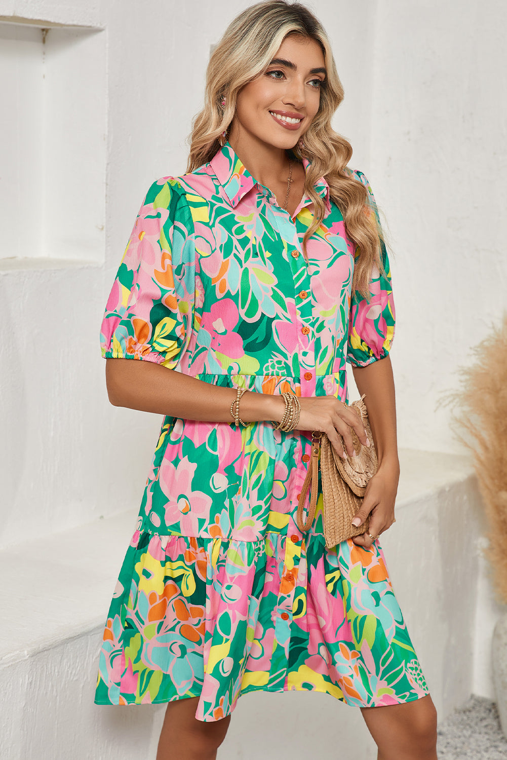 Green Floral Dress