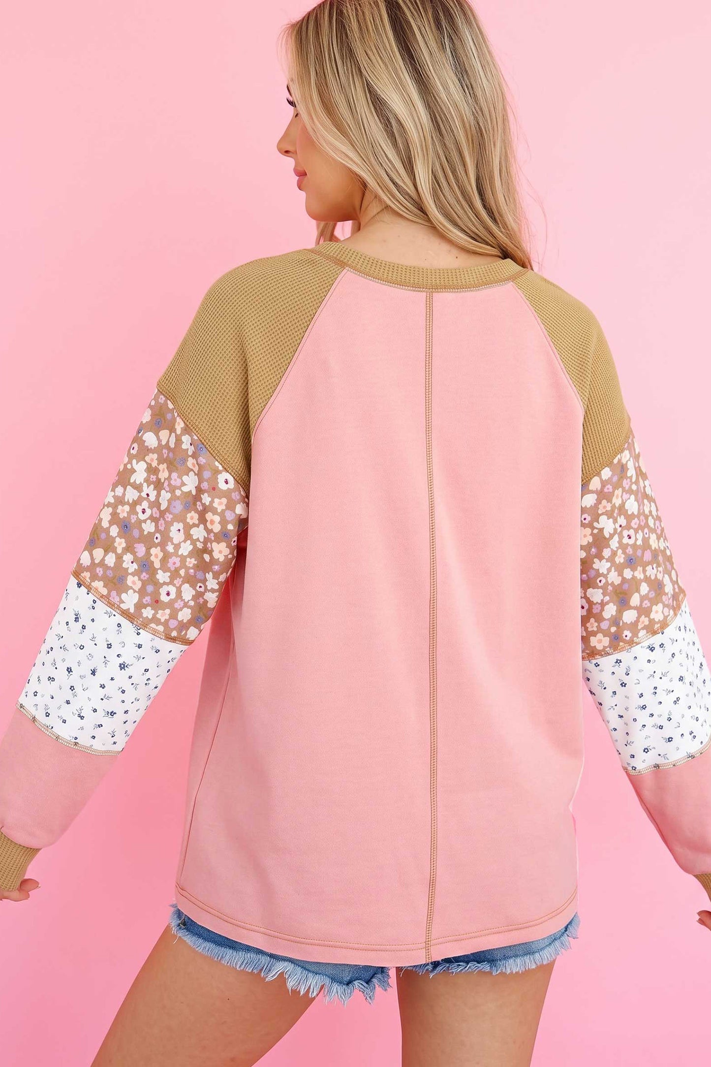 Patchwork Long Sleeve Top