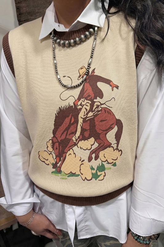 Western Sleeveless Sweater
