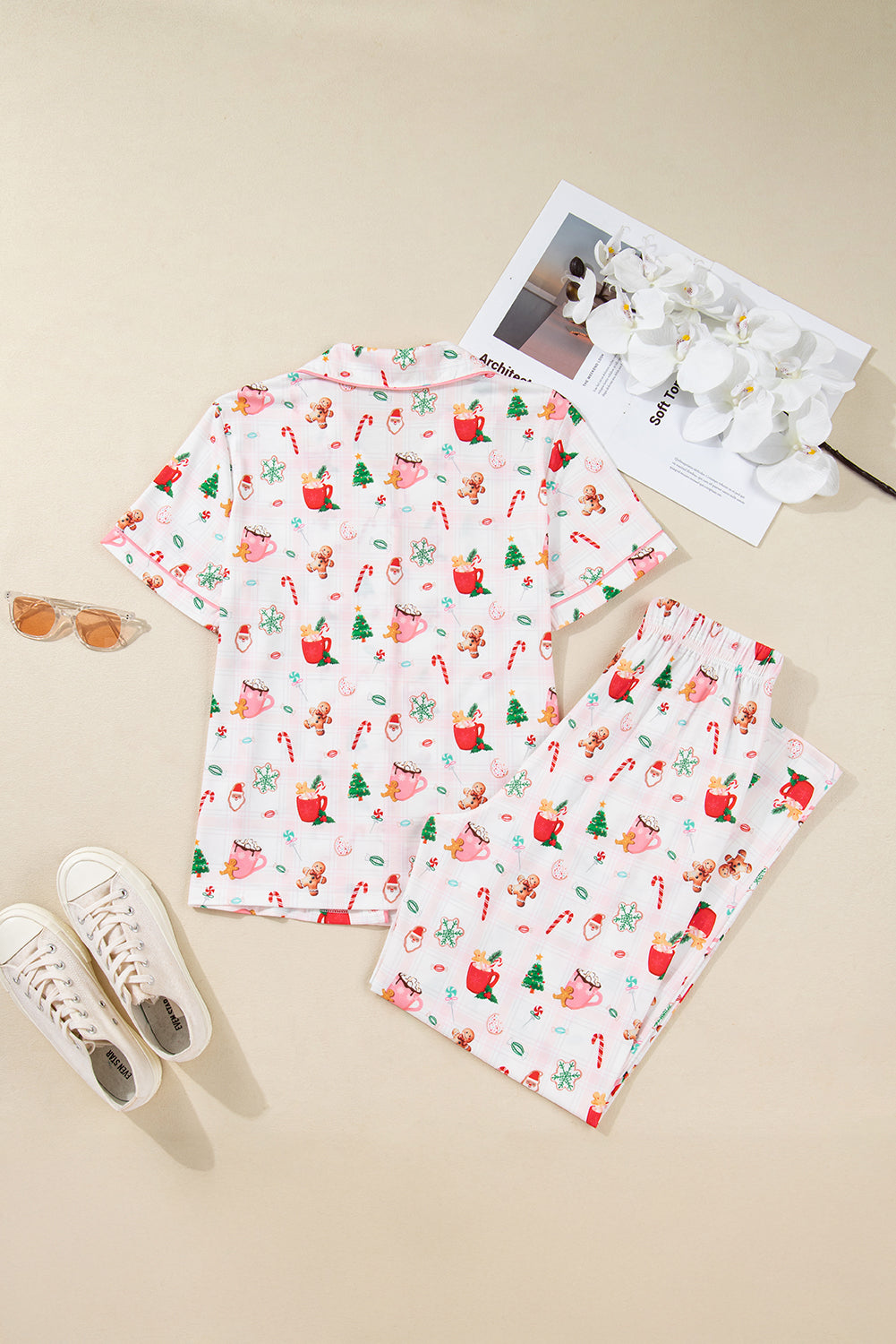 Pink Christmas Spirit  Pajama Set