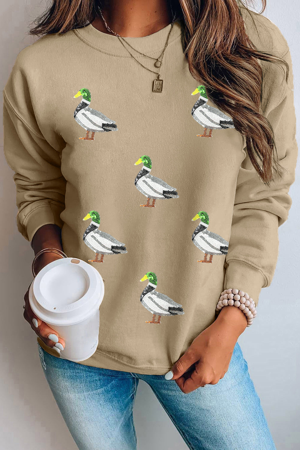Sequin Mallard Duck Sweatshirt