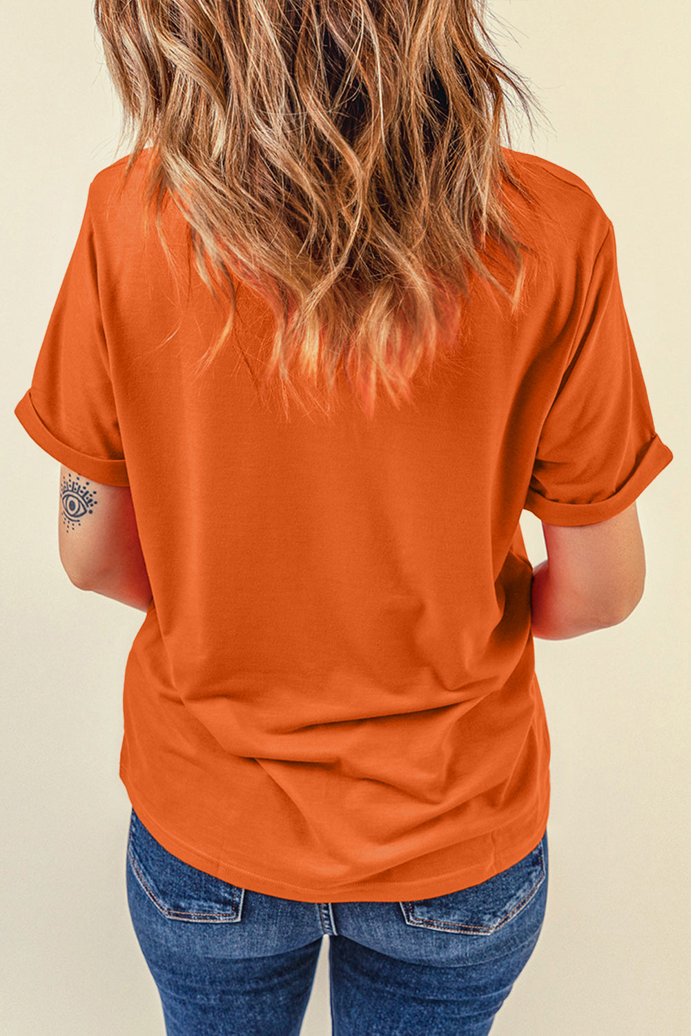 Orange Football Gameday Print Tee