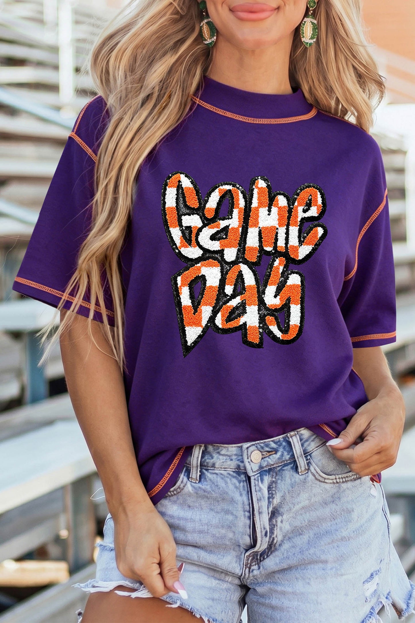 Purple and Orange Game Day Tee