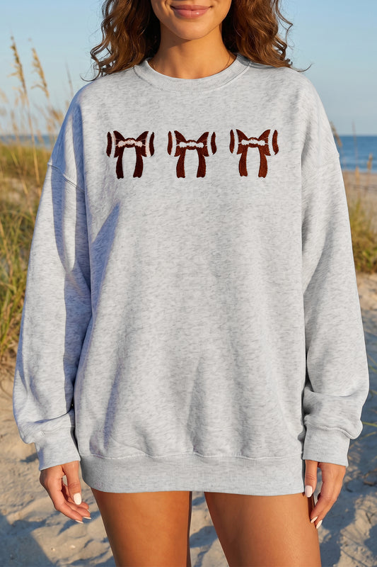 Chenille Embroidered Football Game Day Sweatshirt