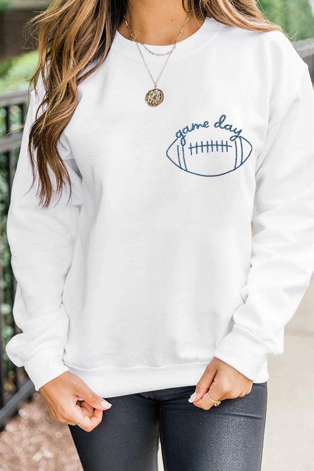 Gameday Football Embroidered Sweatshirt