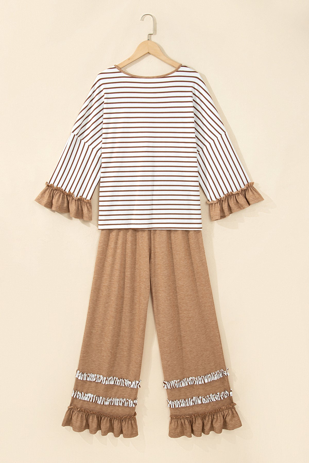 Ruffle Trim Top and Pants Set