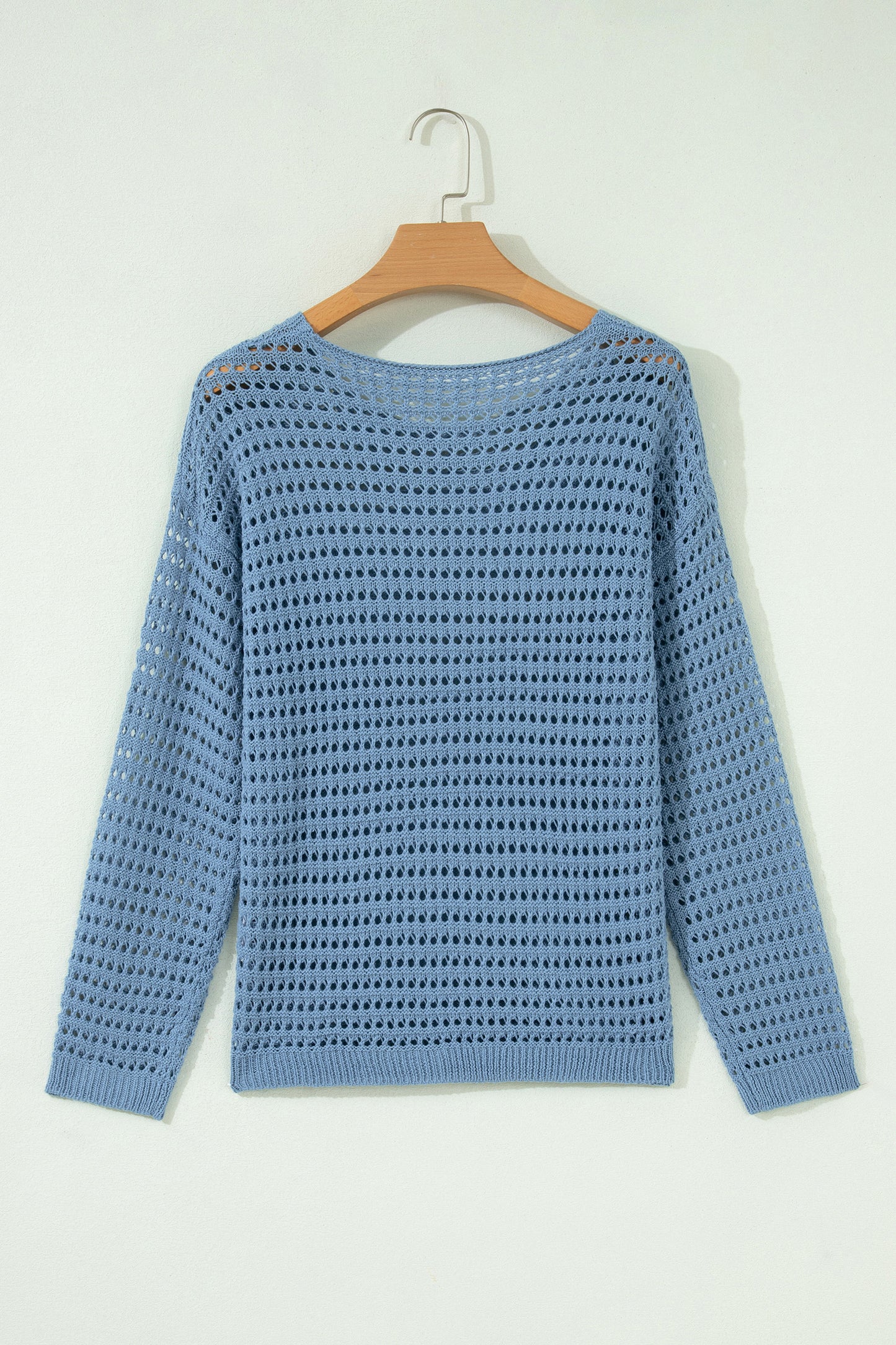 Light Blue Crochet Sweater