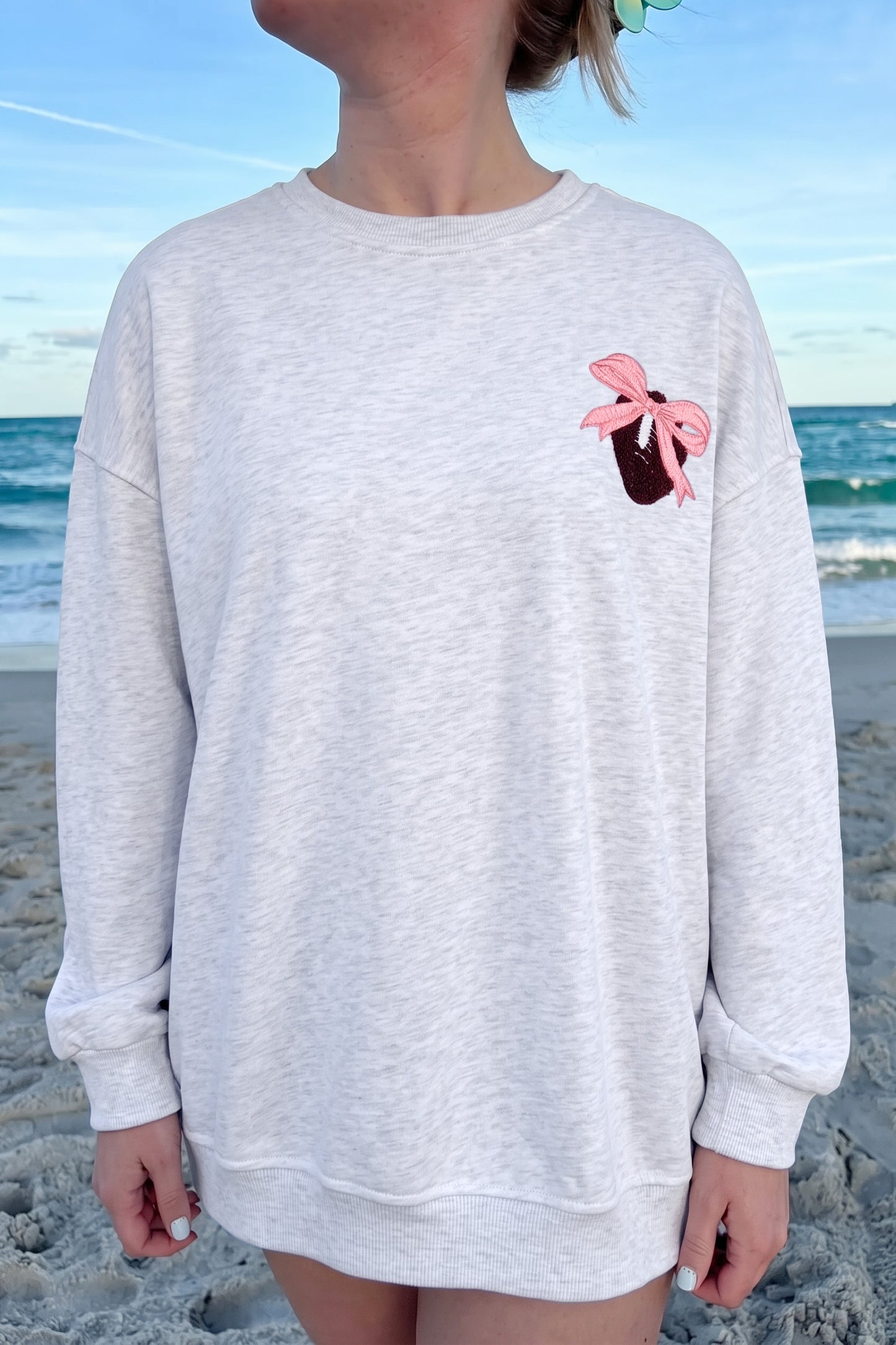Chenille Football Sweatshirt