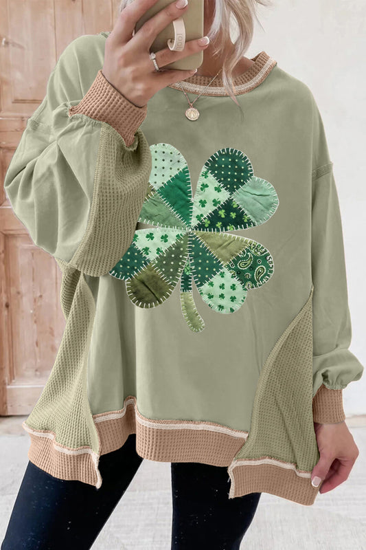 Patched Shamrock Sweatshirt