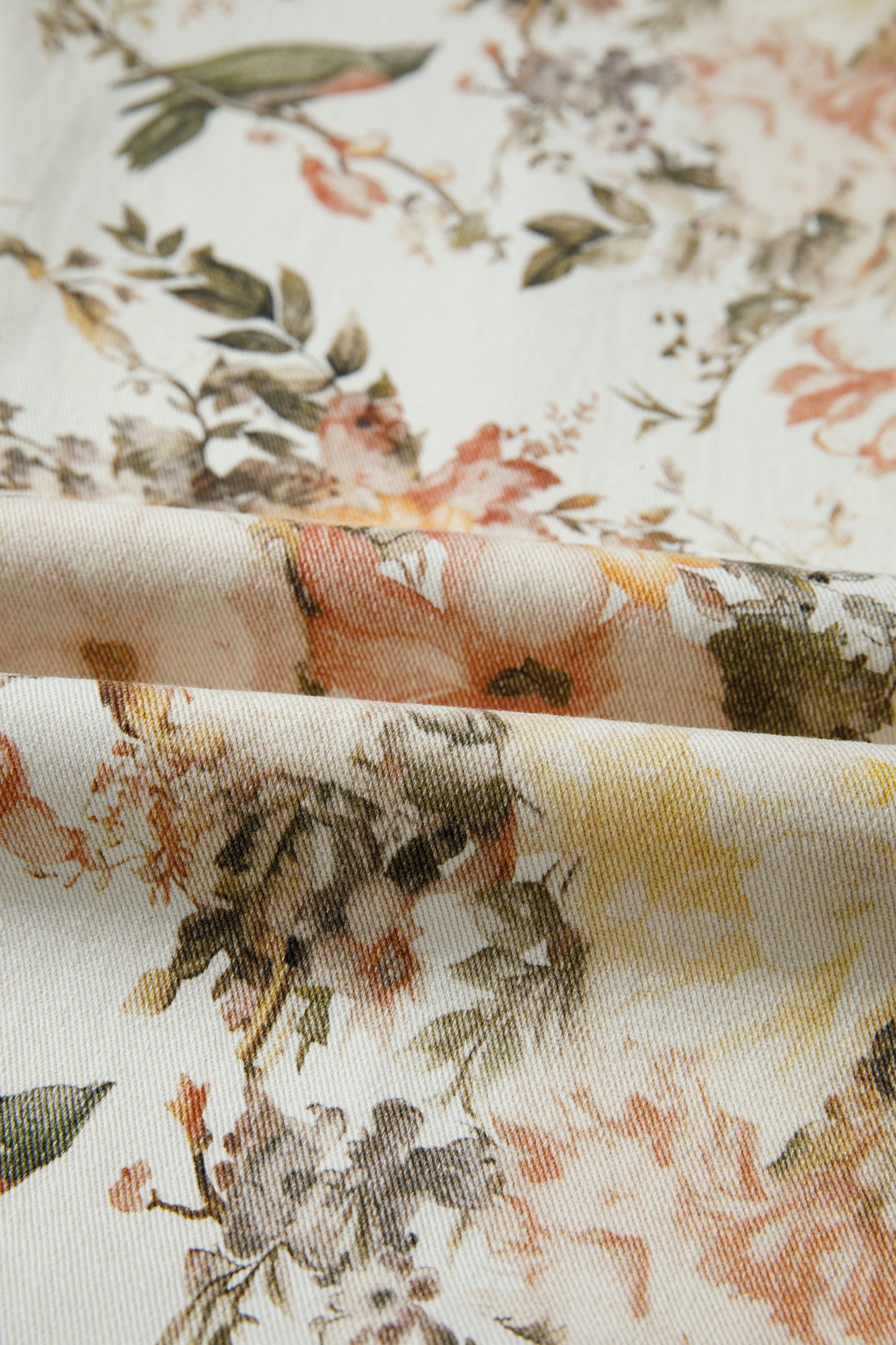 Vintage Floral Wide Leg Jeans