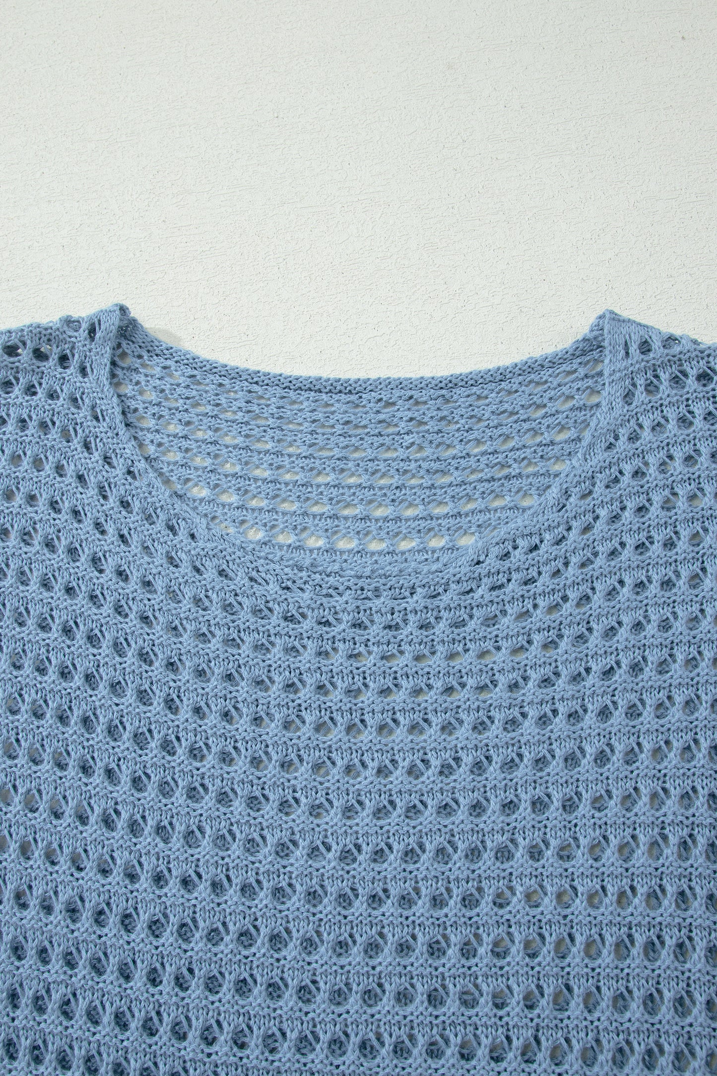 Light Blue Crochet Sweater