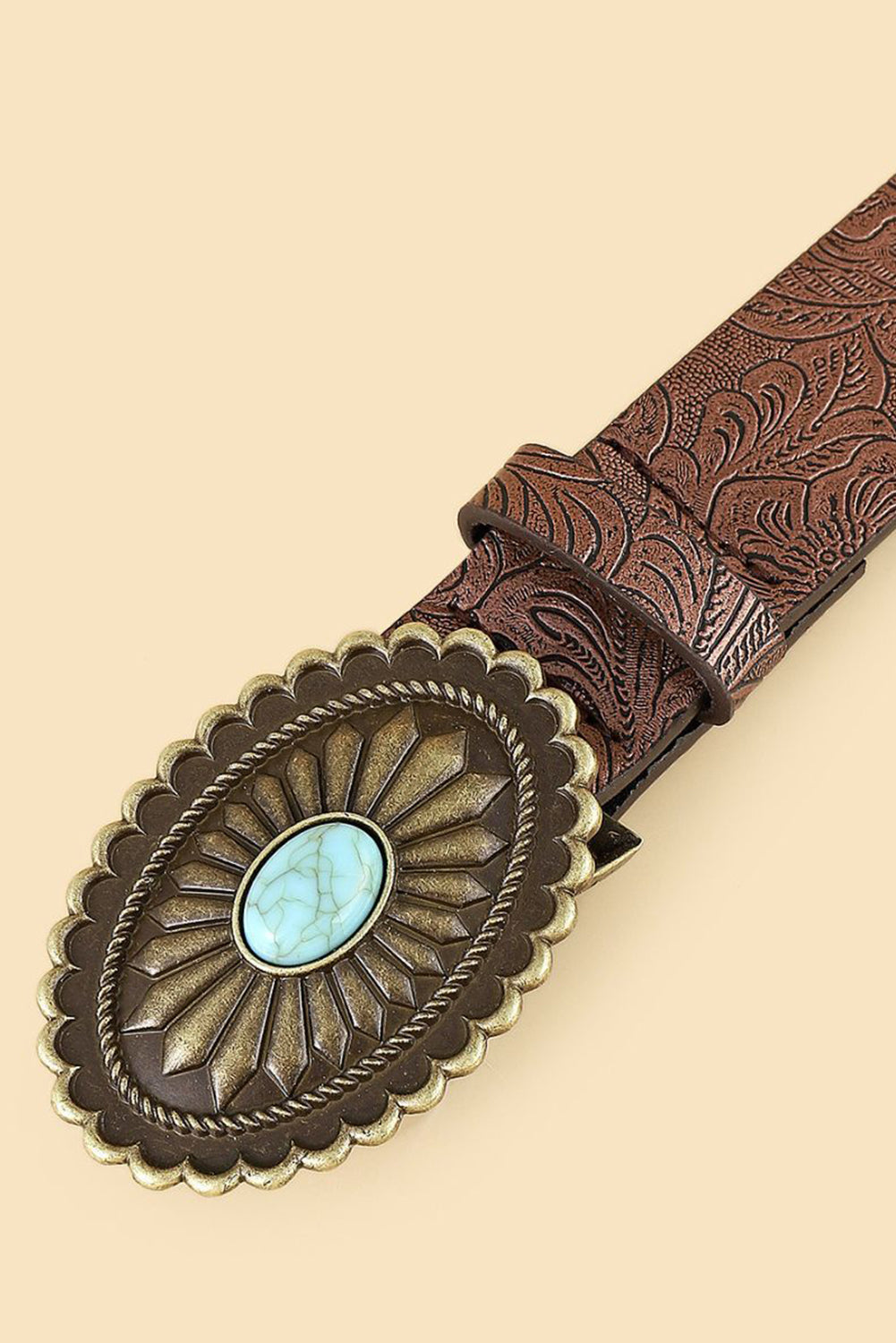 Turquoise Vegan Leather Belt