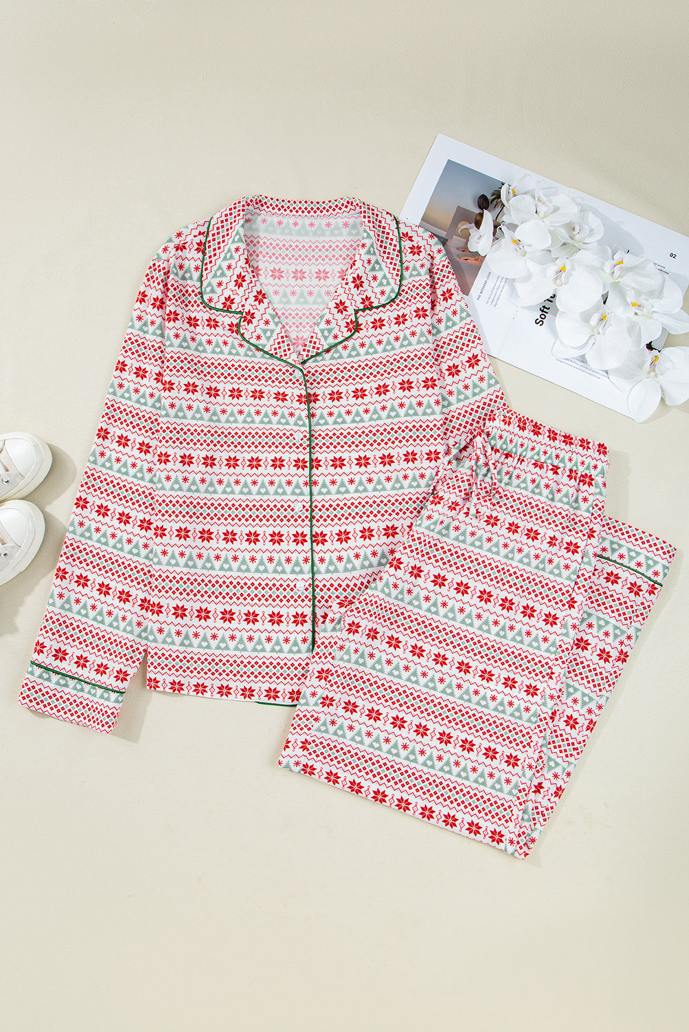 White Christmas Pajama Set