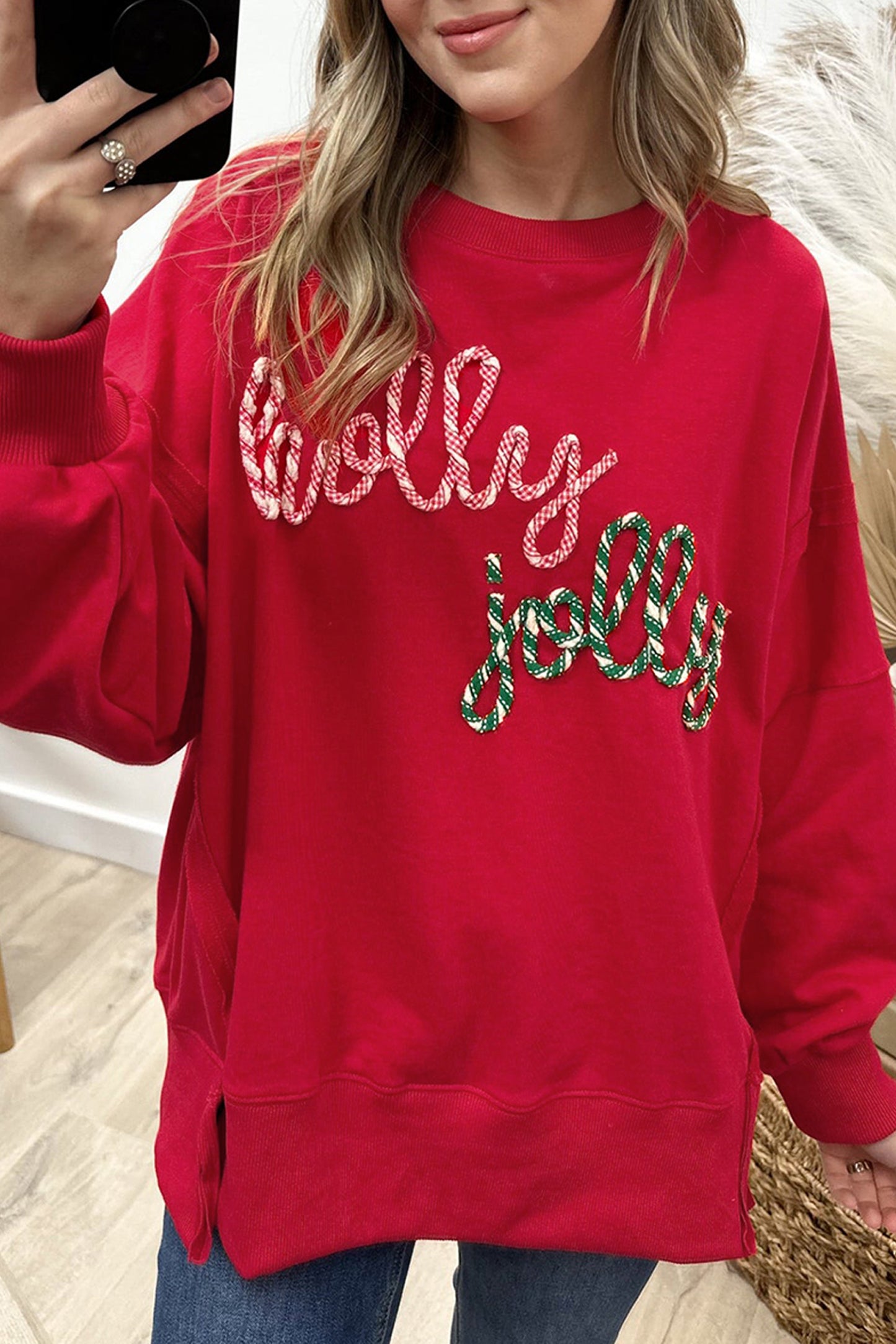 Red Holly Jolly Sweatshirt