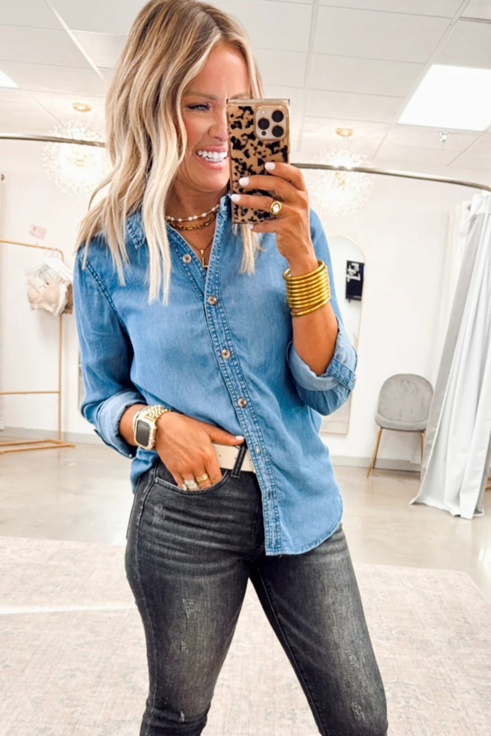 Slimmed Down Denim Shirt