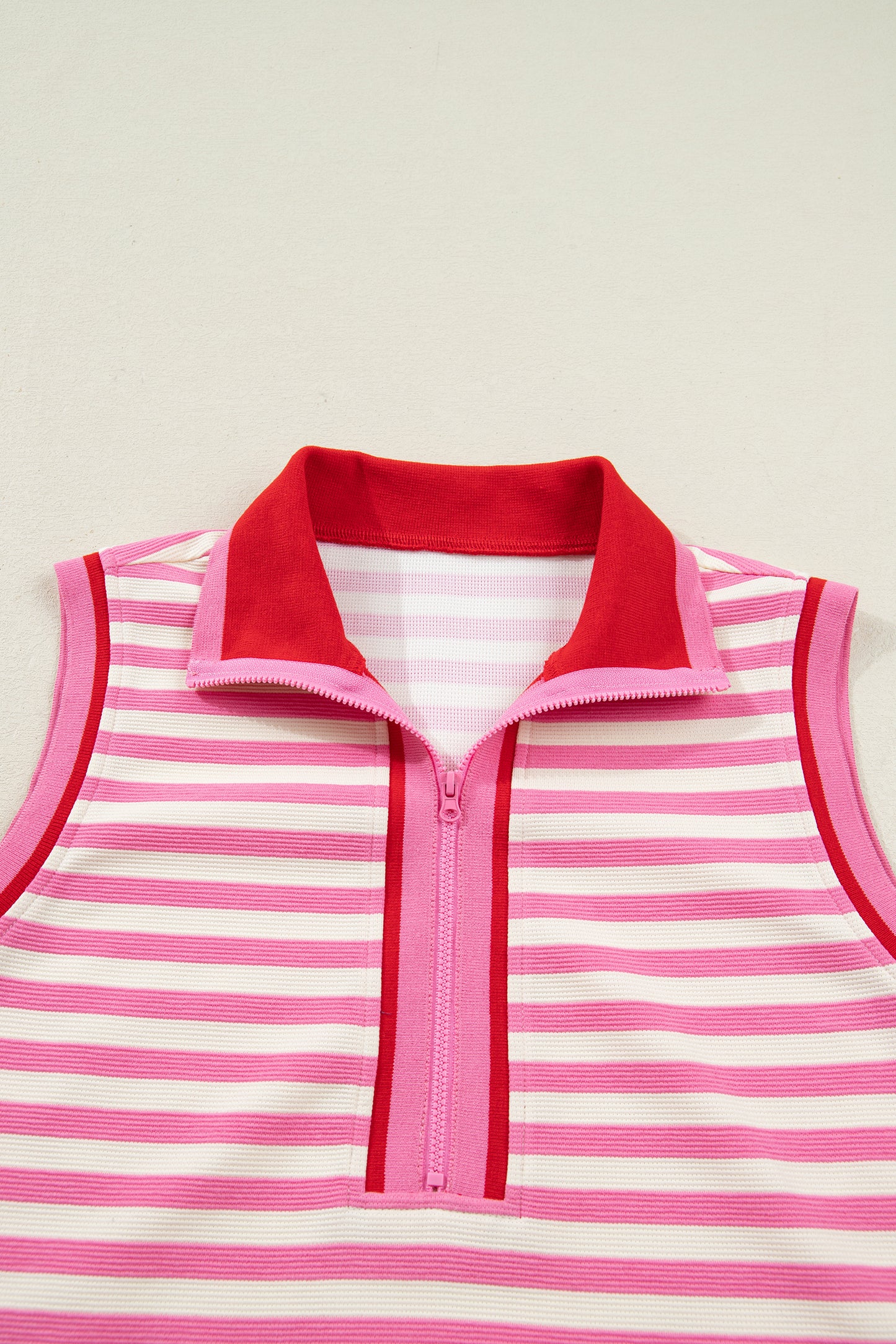 Striped Quarter Zip Skort Set