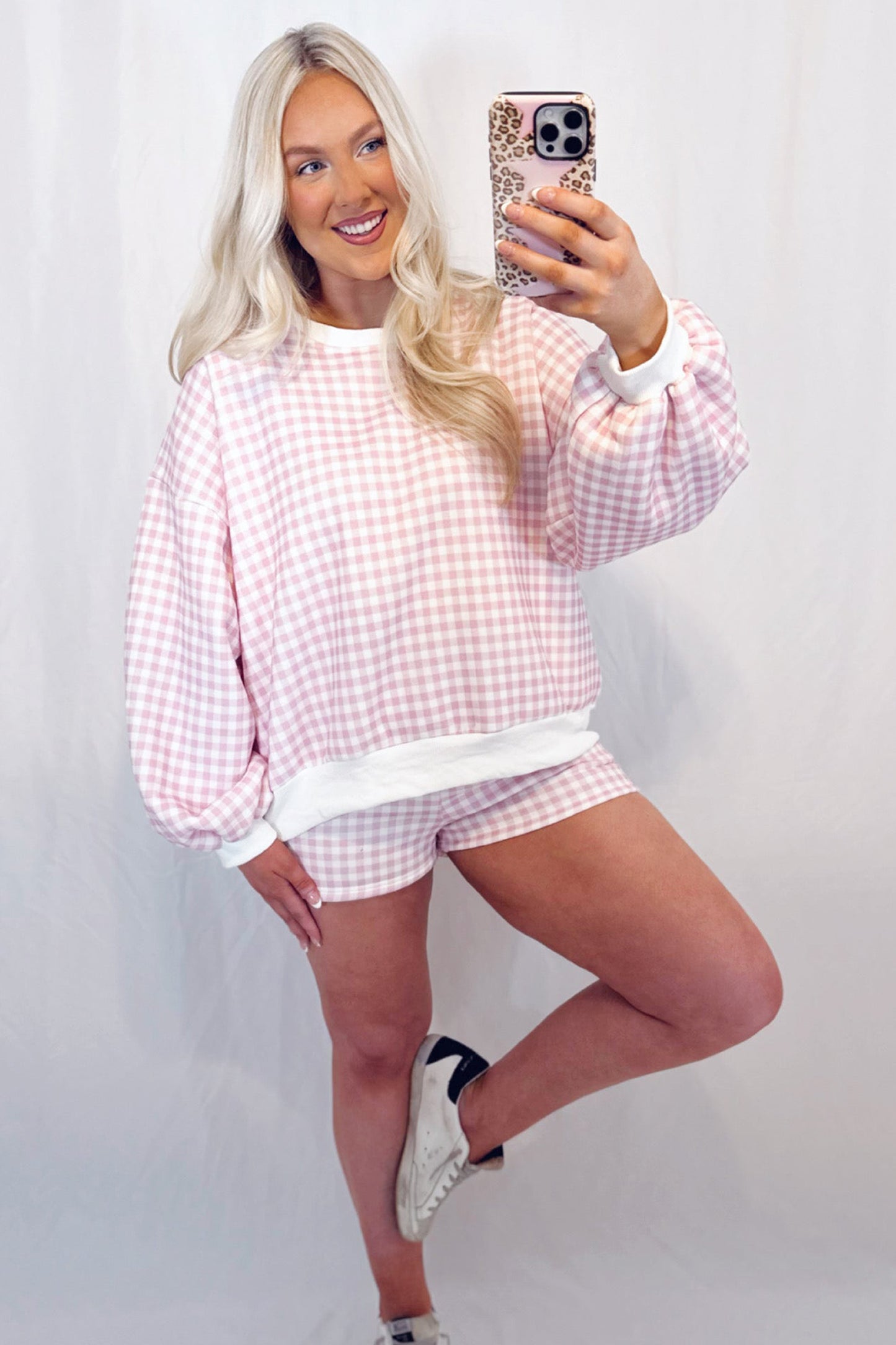 Gingham Shorts Set