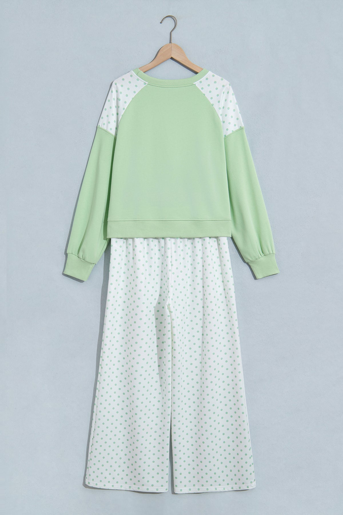 Polka Dot Patchwork Pants Set