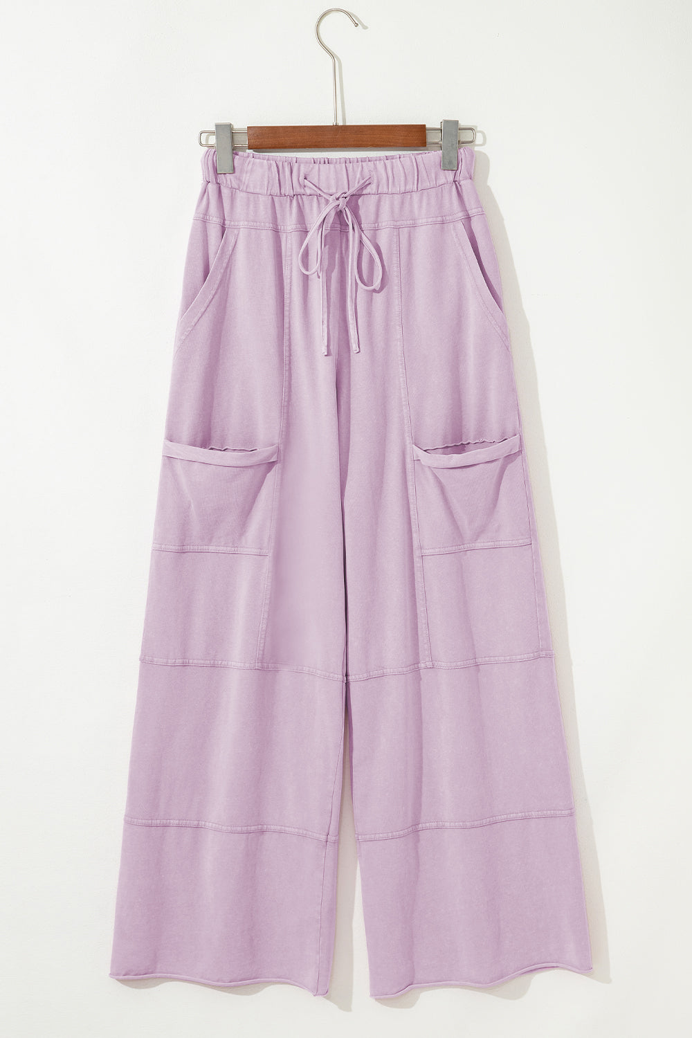 Mineral Wash Wide Leg Cargo Pants