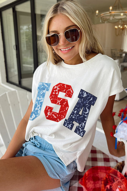 USA Printed Dolman Tee