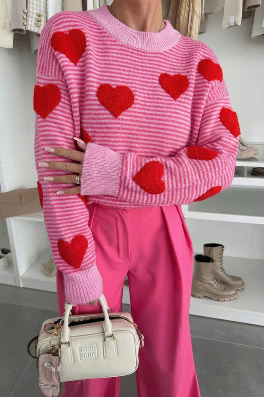 Striped Valentine's Sweater