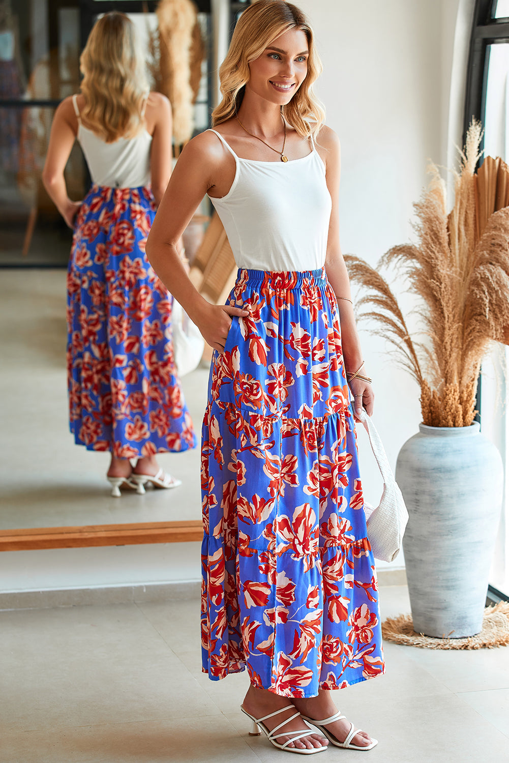 Boho Tiered Maxi Skirt
