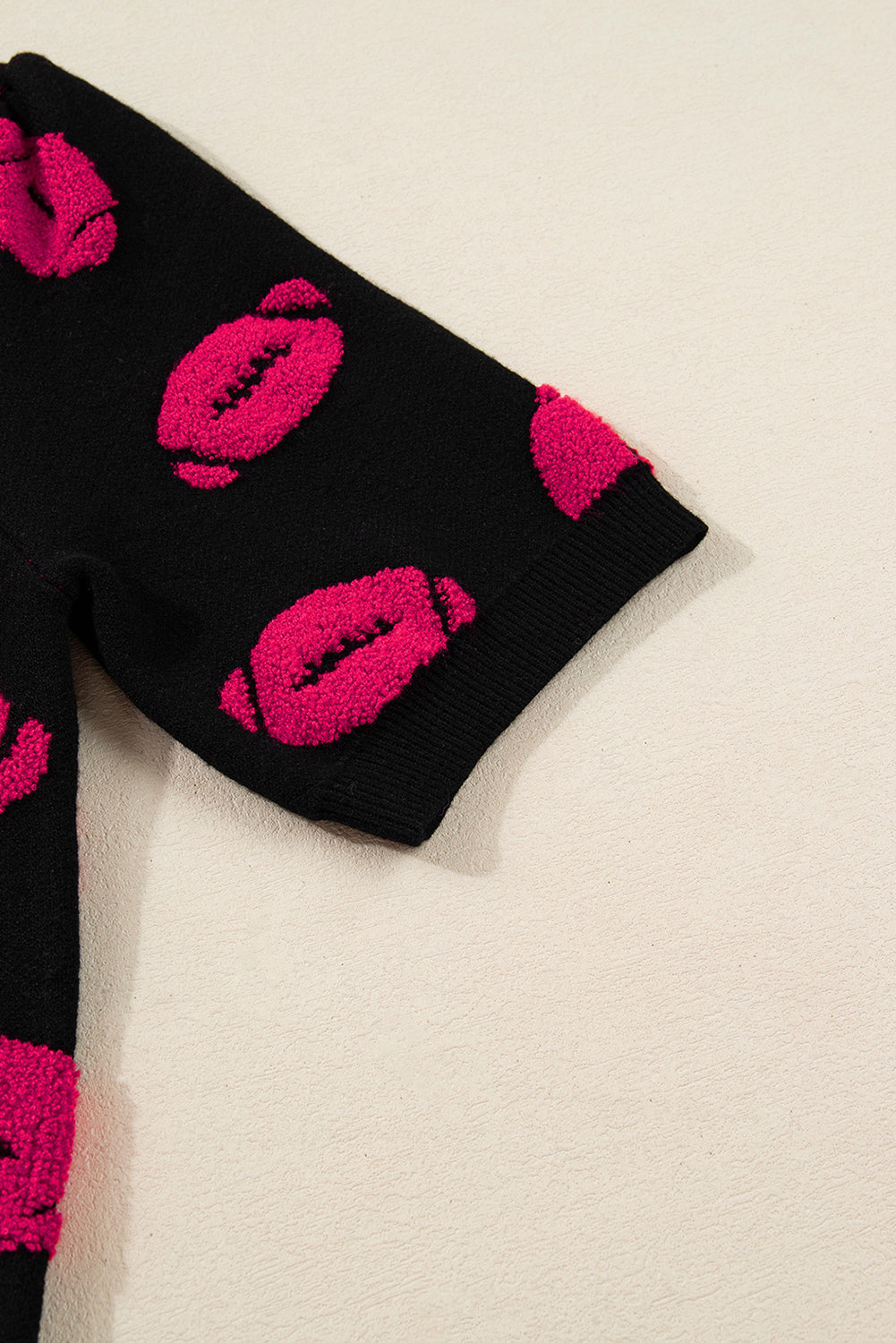 Black and Red Football Sweater