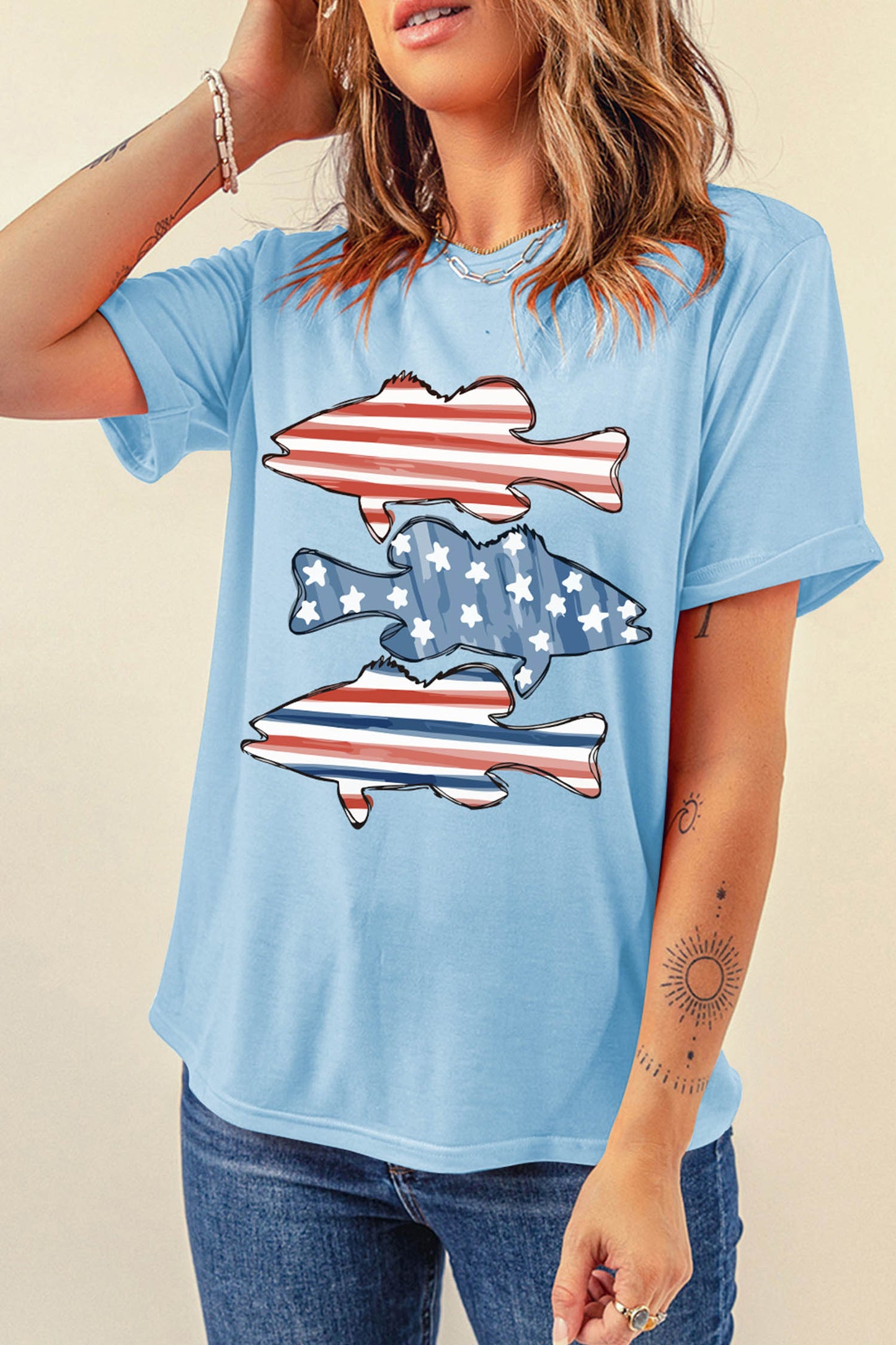 Patriotic Fish Tee