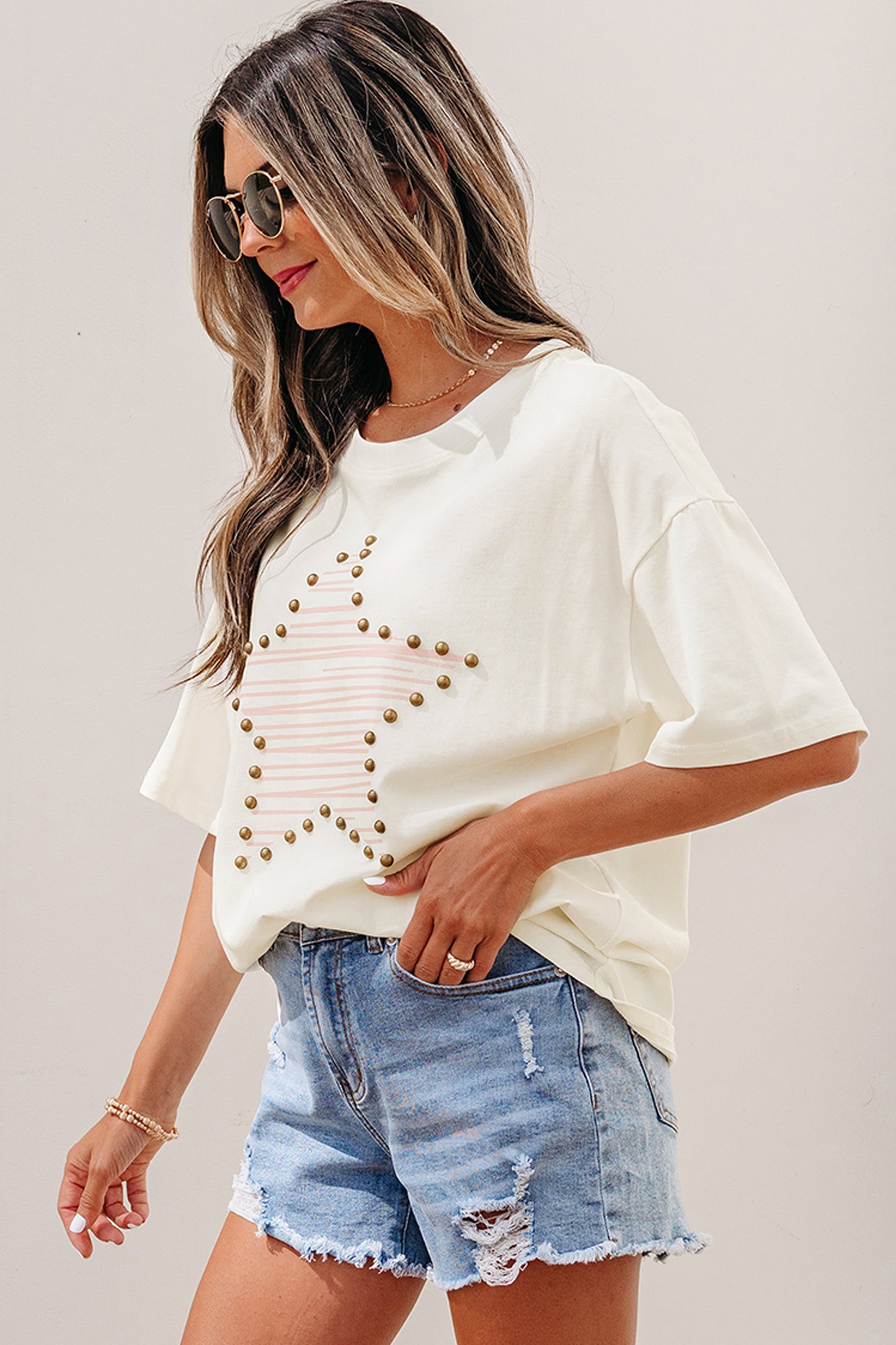 Studded Star Top
