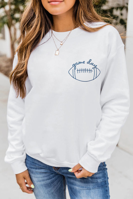 Gameday Football Embroidered Sweatshirt