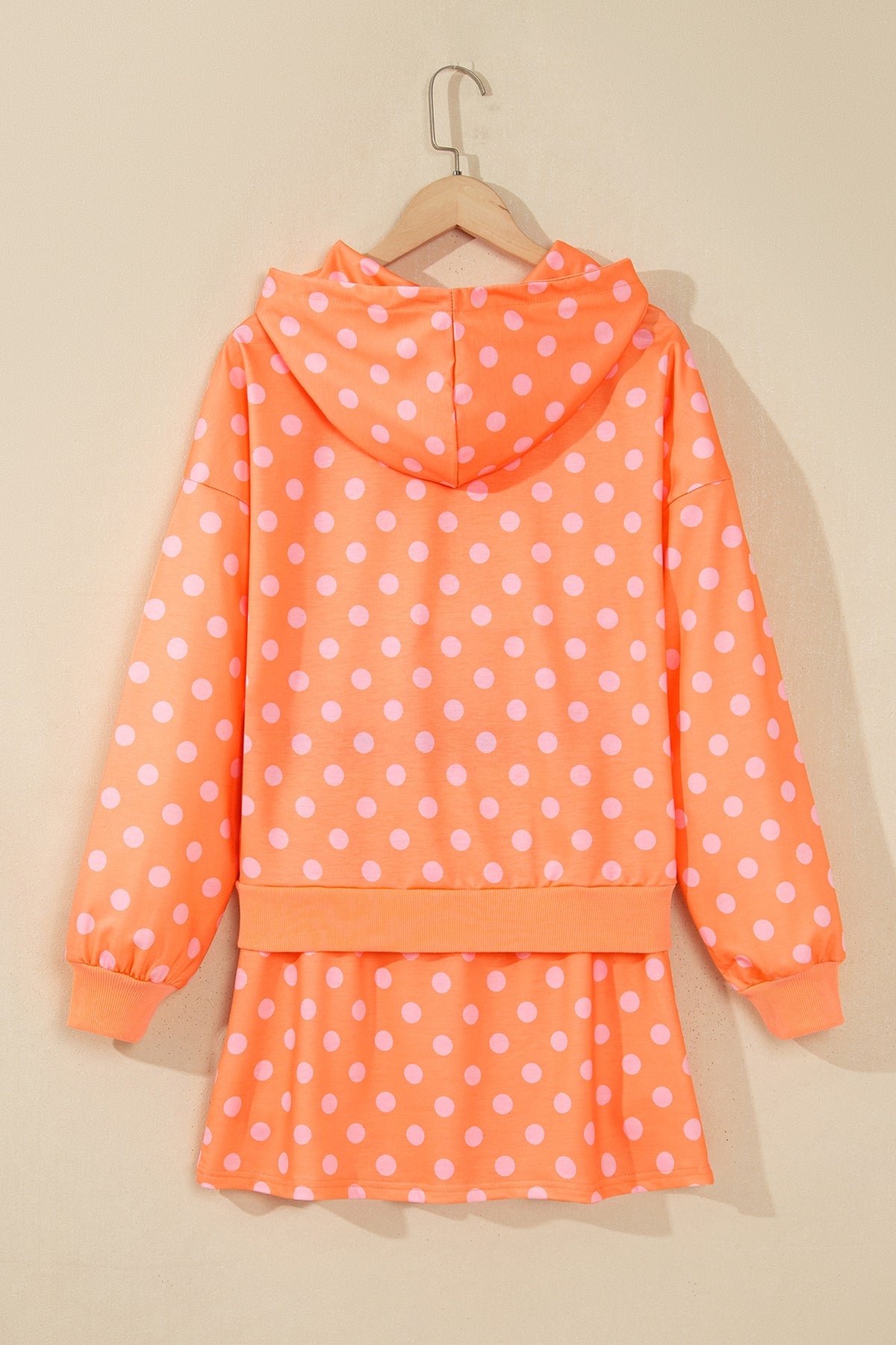 Polka Dot Hoodie & Mini Skort Set