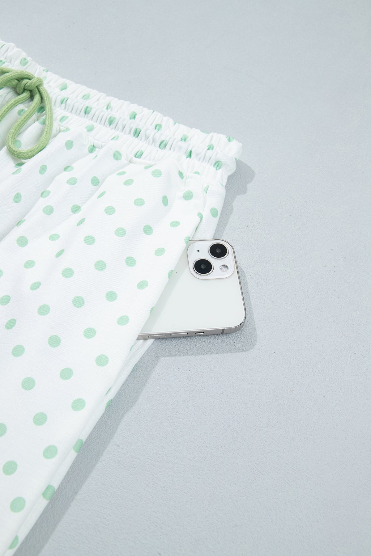 Polka Dot Patchwork Pants Set