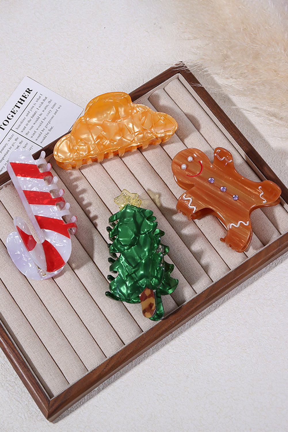 Gingerbread Man Hair Claw Clip