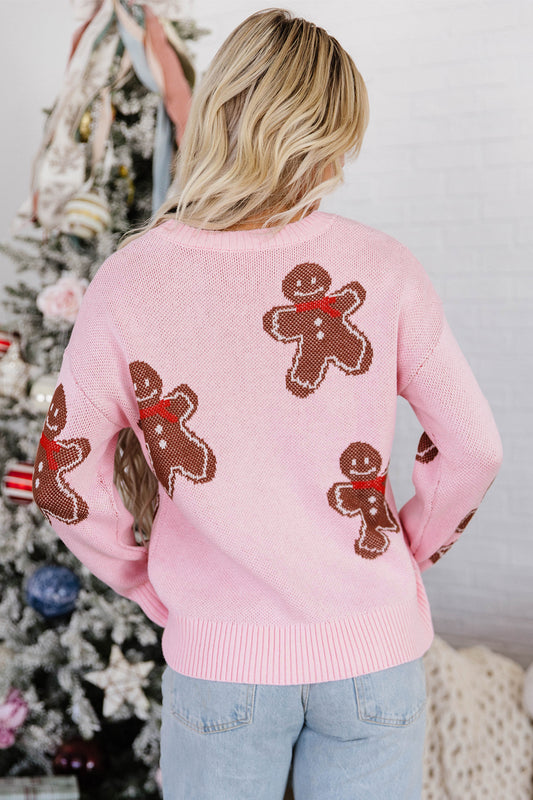 Pink Gingerbread Sweater