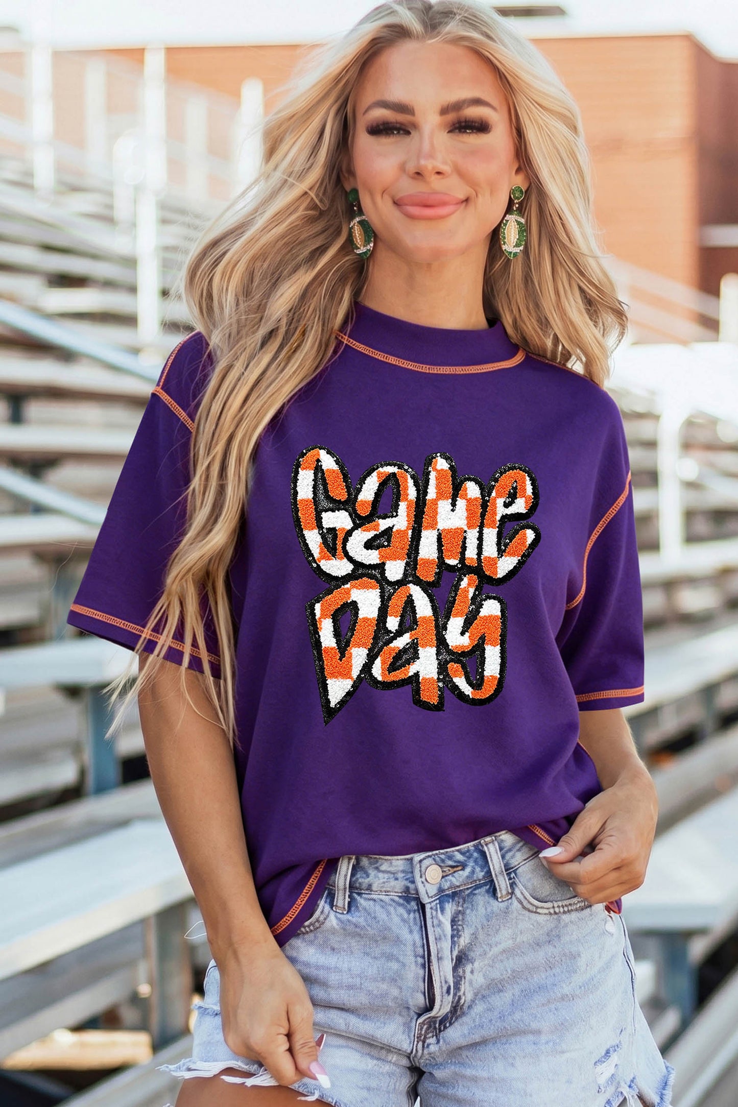 Purple and Orange Game Day Tee