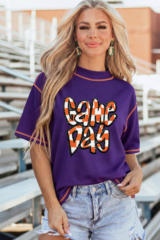 Purple and Orange Game Day Tee